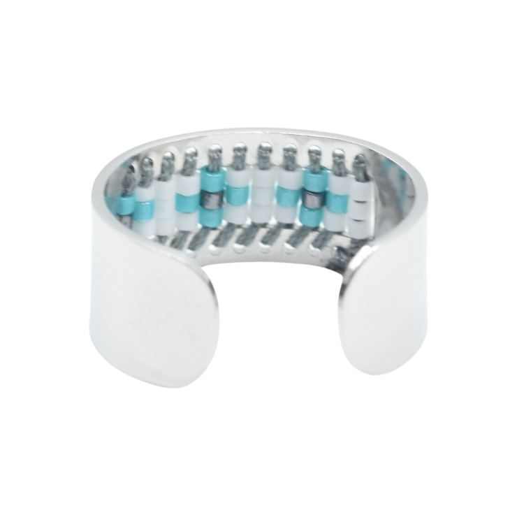 Miyukai Beaded Silver Ring