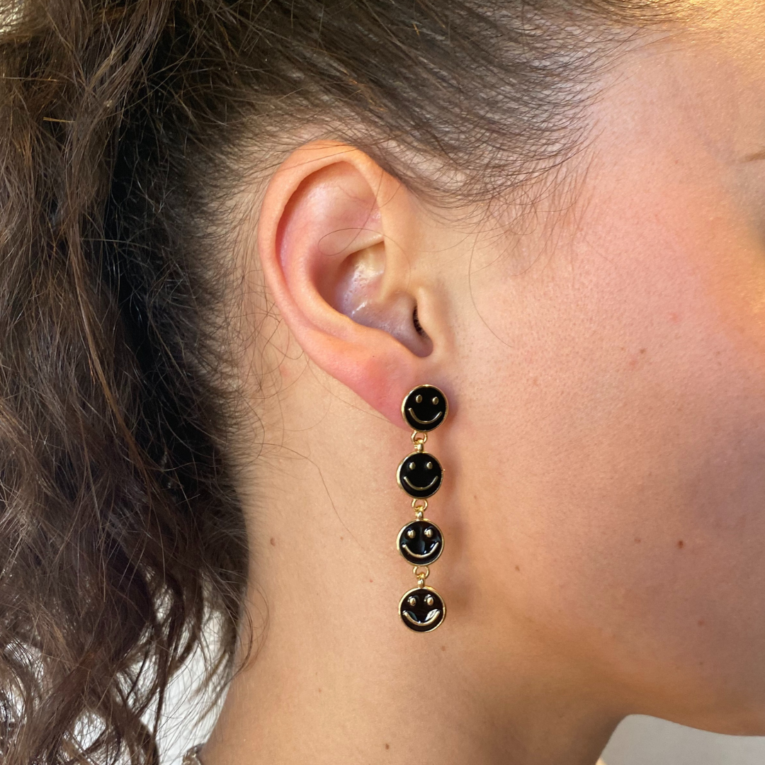 Smiley Dangle Earrings