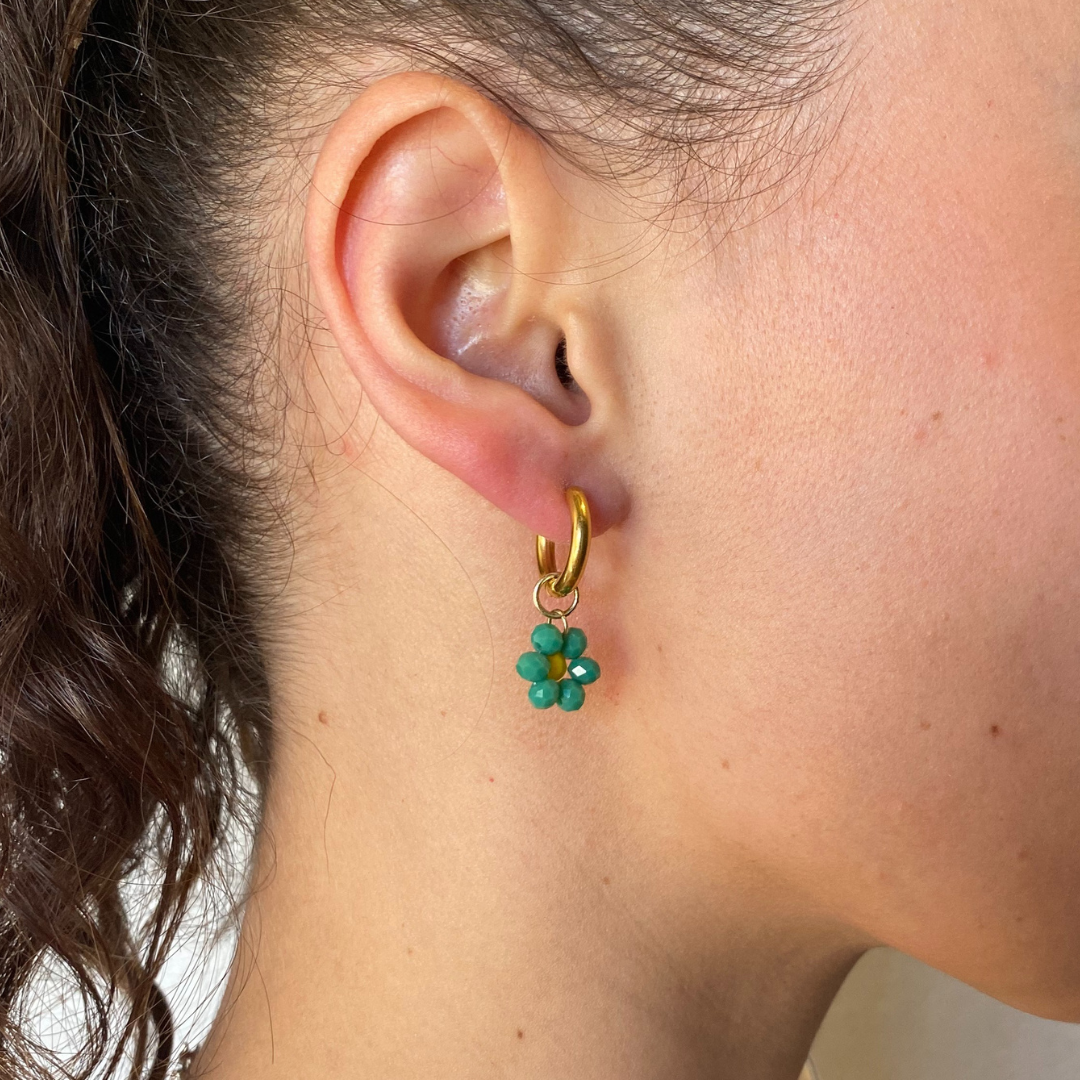 Le Fleur Vert Foncé Earrings