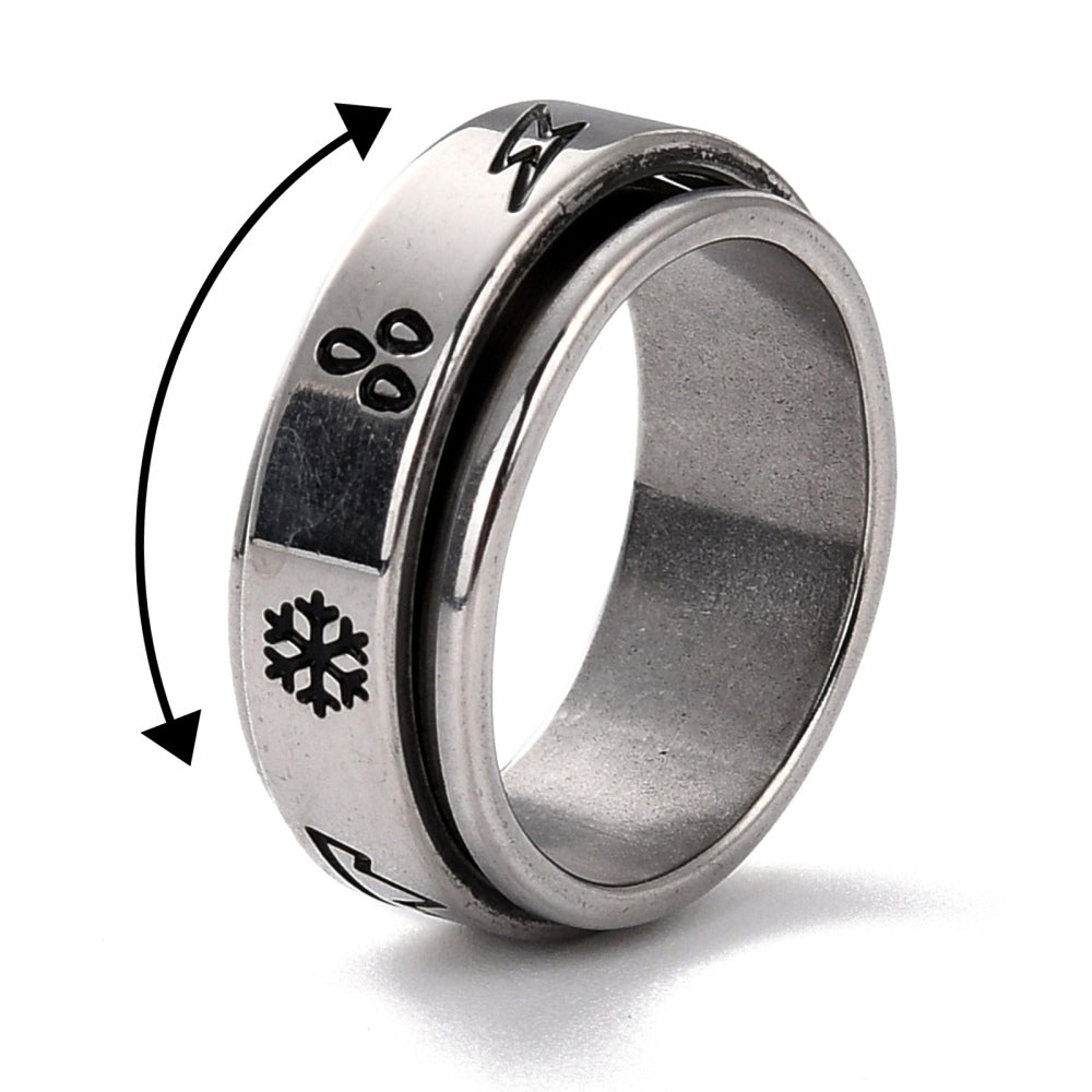Rotating Fidget Band Element Ring