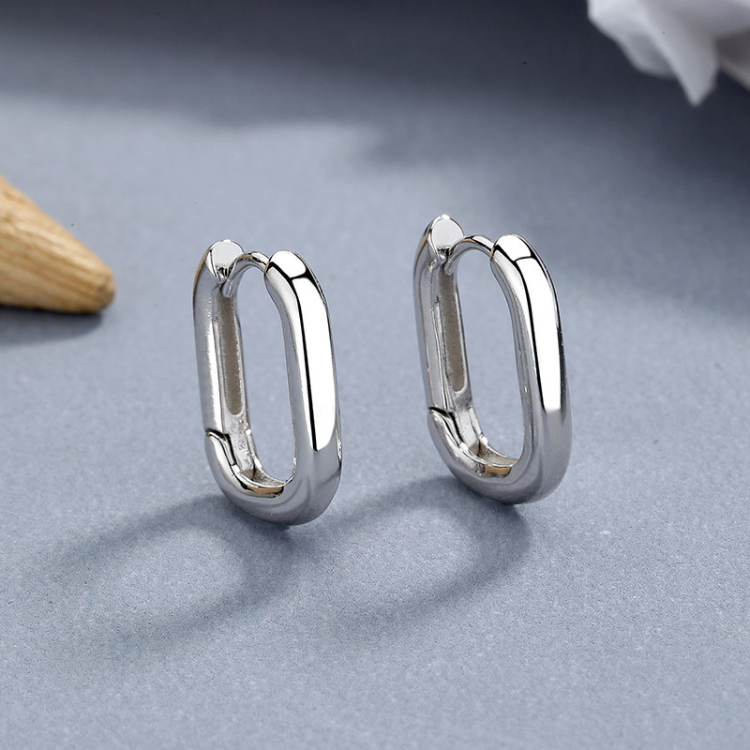 Classic Oval Hoop Earrings