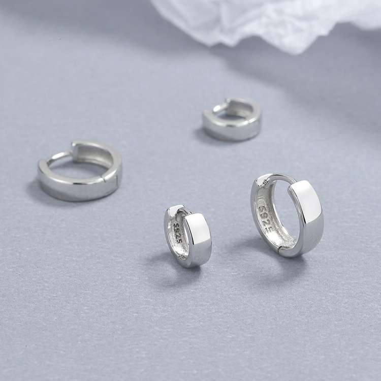 Modern Huggie Hoop Earrings