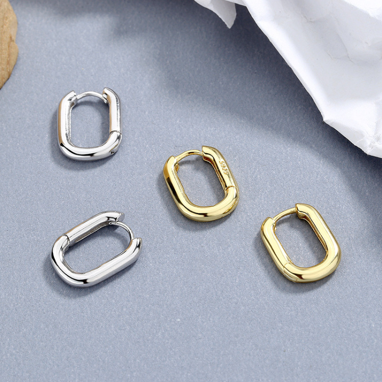 Classic Oval Hoop Earrings