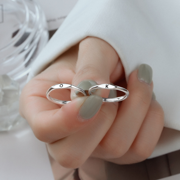 Miyukai Silver Letter Ring