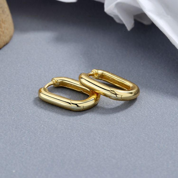 Classic Oval Hoop Earrings