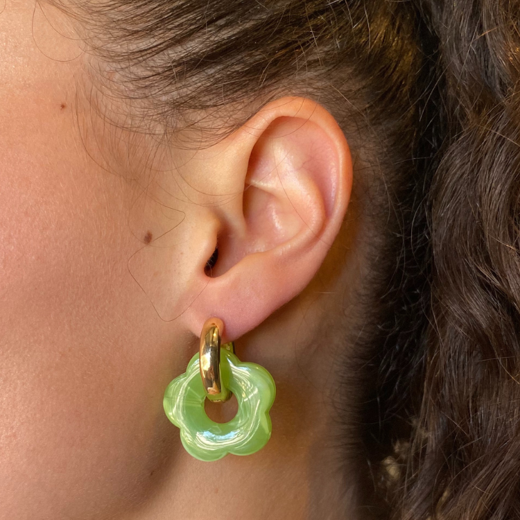 Le Fleur Vert Clair Earrings