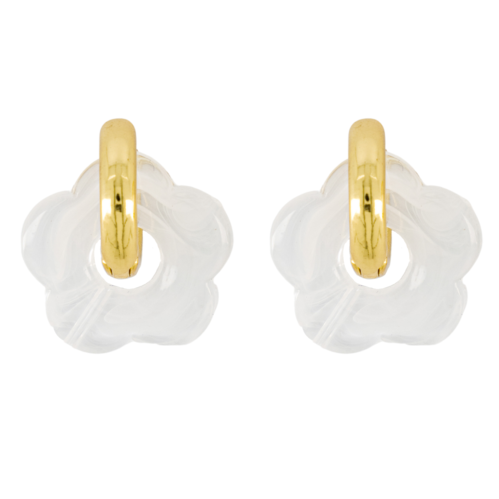 Le Fleur Mabre Blanc Earrings