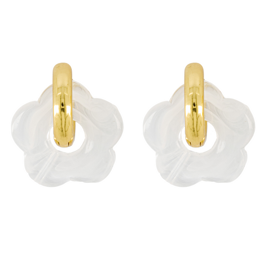 Le Fleur Mabre Blanc Earrings