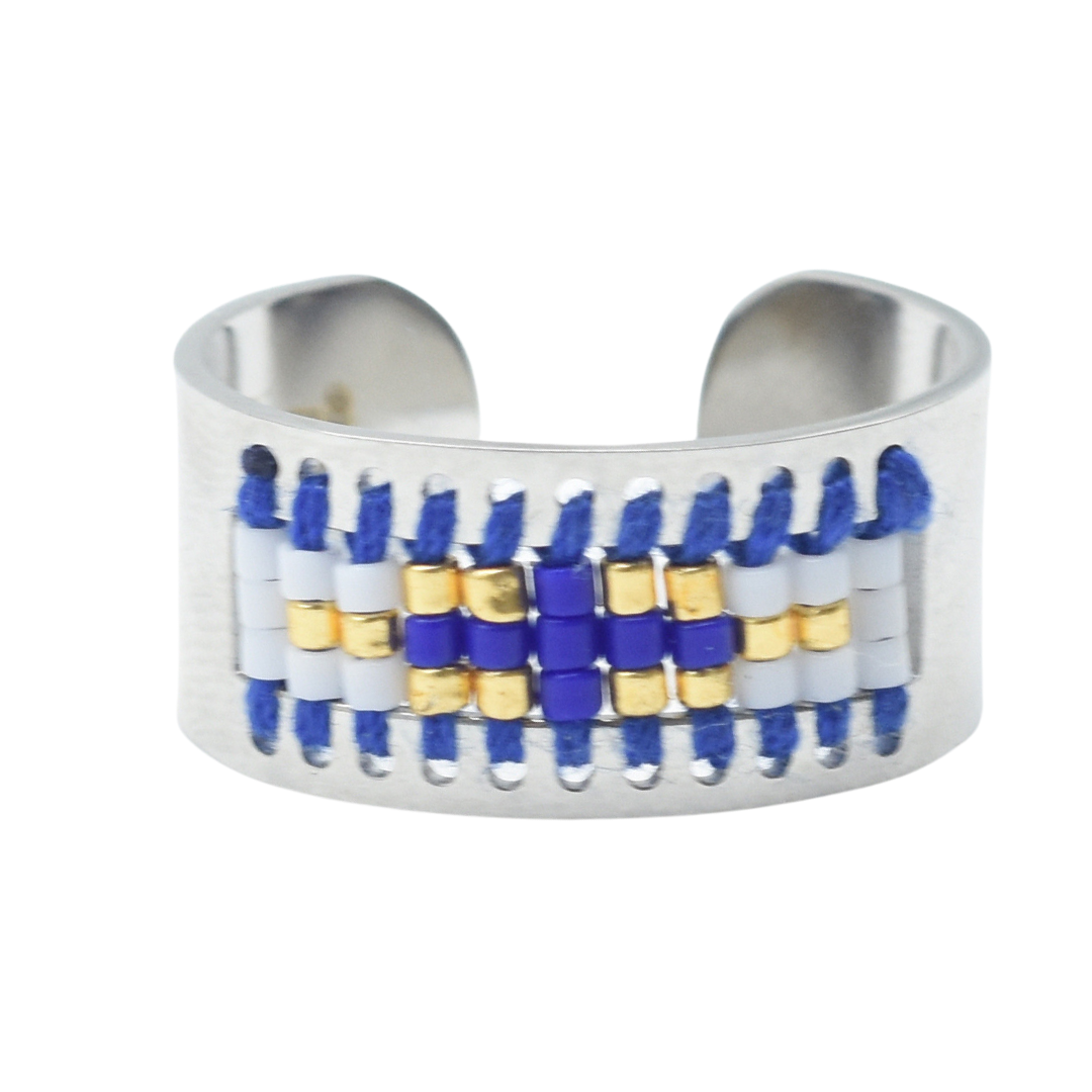 Miyukai Beaded Silver Ring