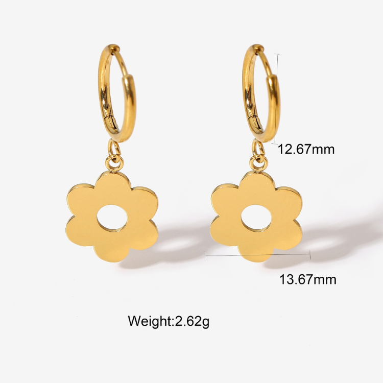 Stay Golden Flower Earrings