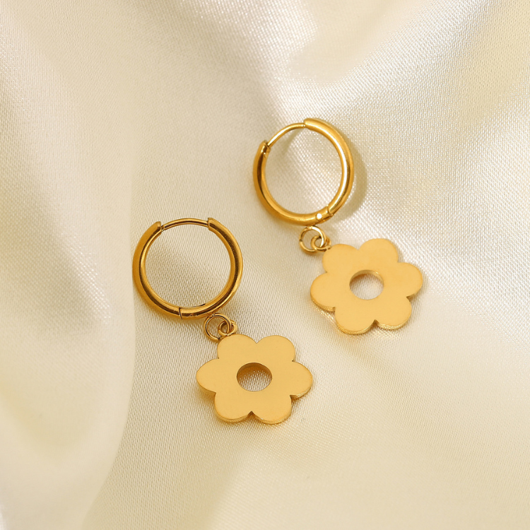 Stay Golden Flower Earrings