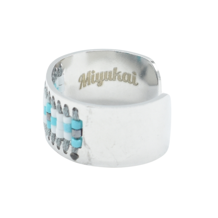 Miyukai Beaded Silver Ring