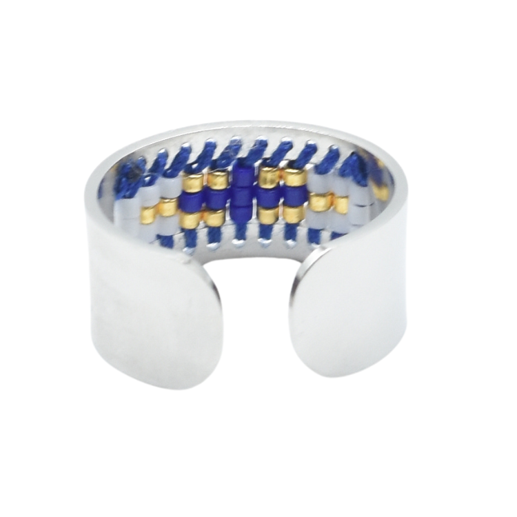 Miyukai Beaded Silver Ring