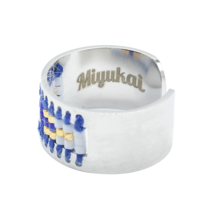 Miyukai Beaded Silver Ring