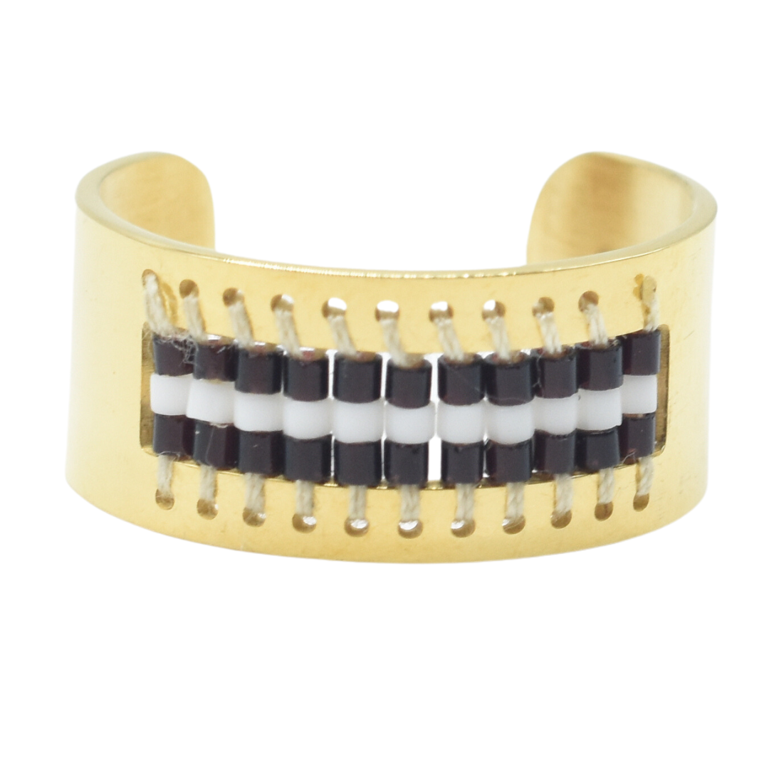 Miyukai Beaded Gold Ring