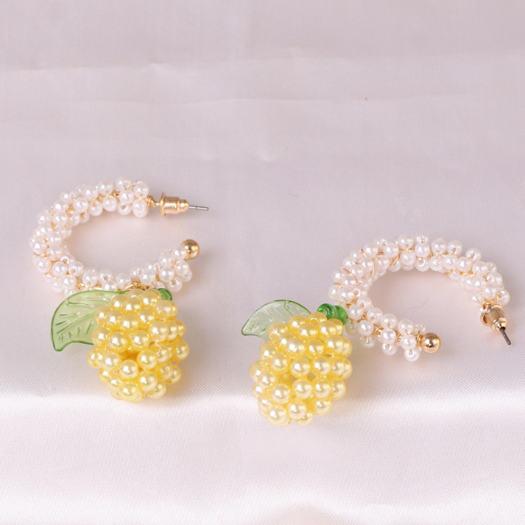 Lemon Drop Beaded Earrings