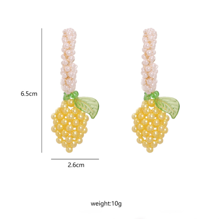 Lemon Drop Beaded Earrings