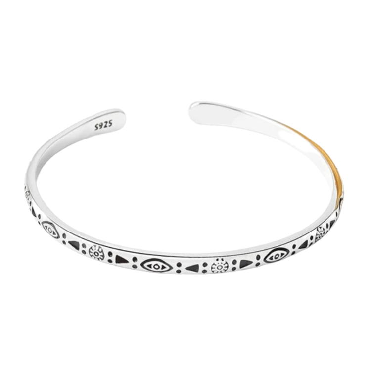 Minimalist Impression Cuff Bangle