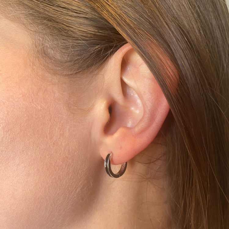 Minimalist Black Huggie Hoop Earrings
