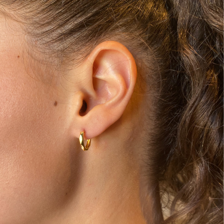 Geometric Huggie Hoop Earrings