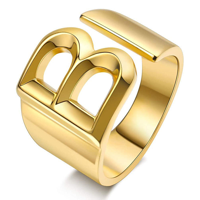 Miyukai Gold Letter Rings