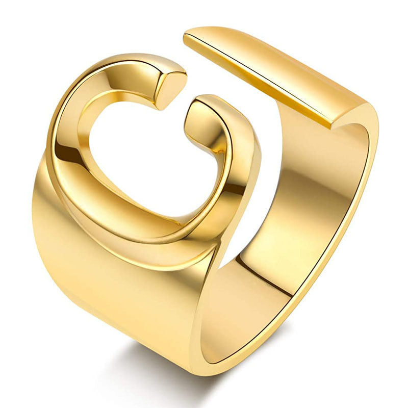 Miyukai Gold Letter Rings