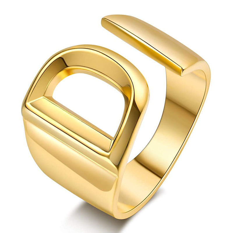 Miyukai Gold Letter Rings