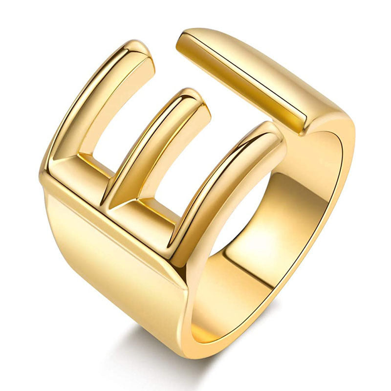 Miyukai Gold Letter Rings