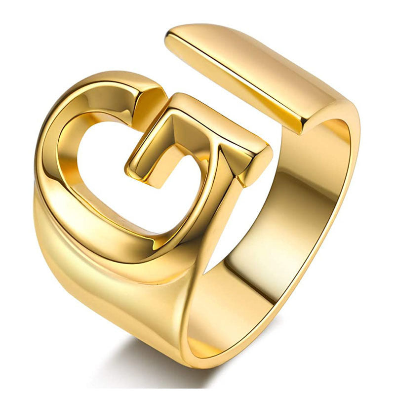 Miyukai Gold Letter Rings