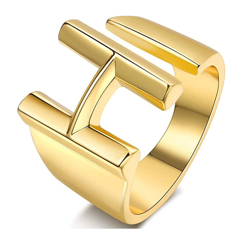 Miyukai Gold Letter Rings