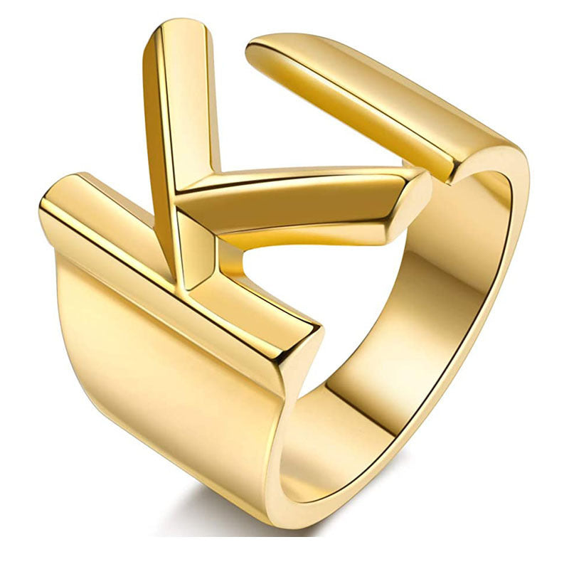 Miyukai Gold Letter Rings