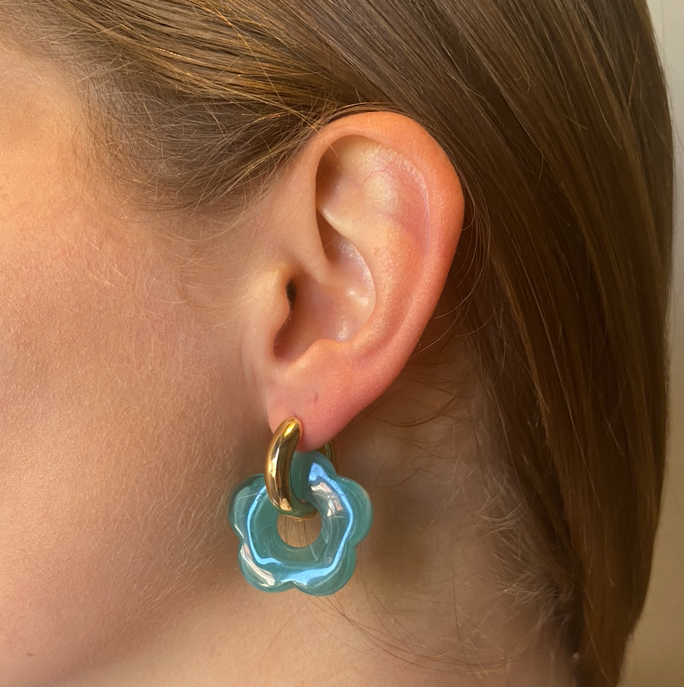 Le Fleur Bleue Earrings