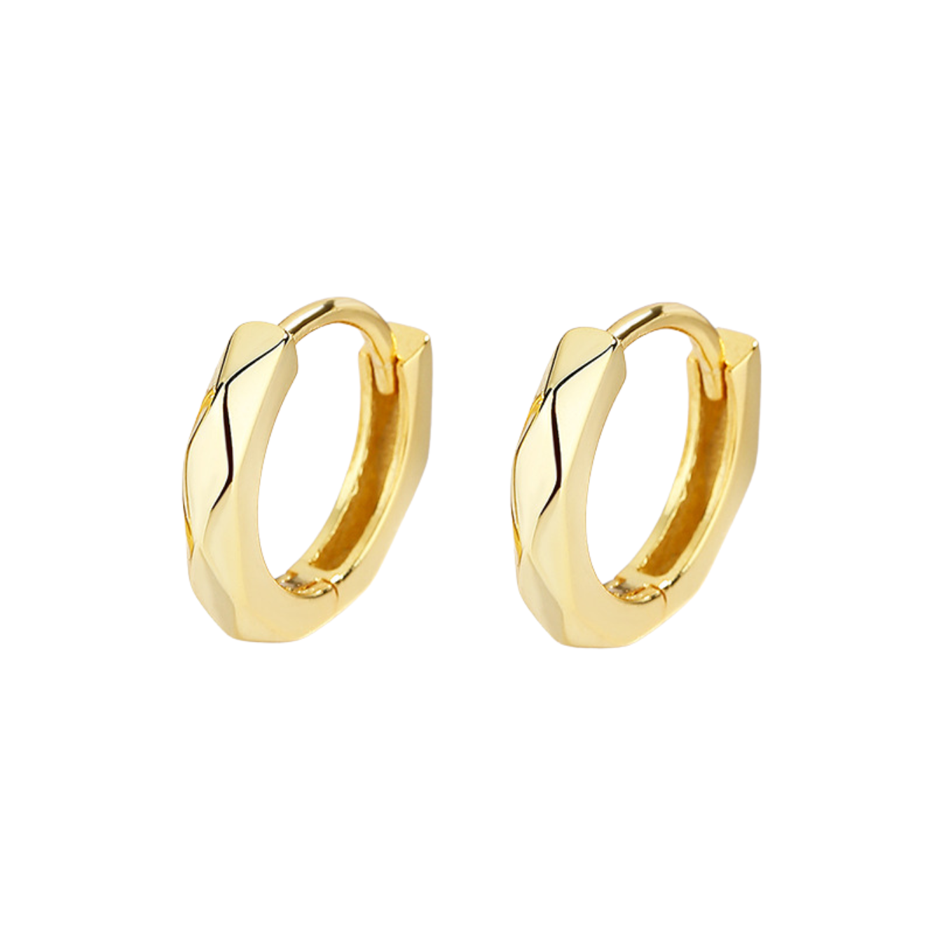 Geometric Huggie Hoop Earrings