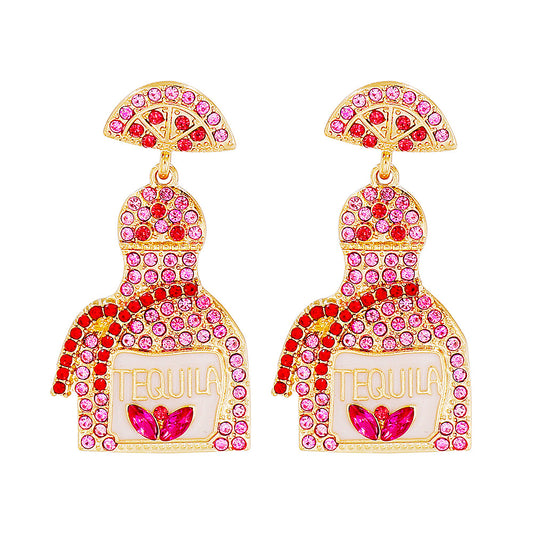 Rose Pink Tequila Earrings