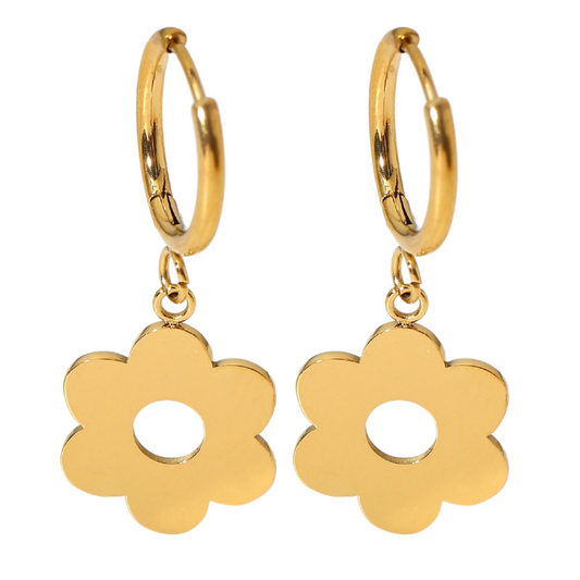 Stay Golden Flower Earrings