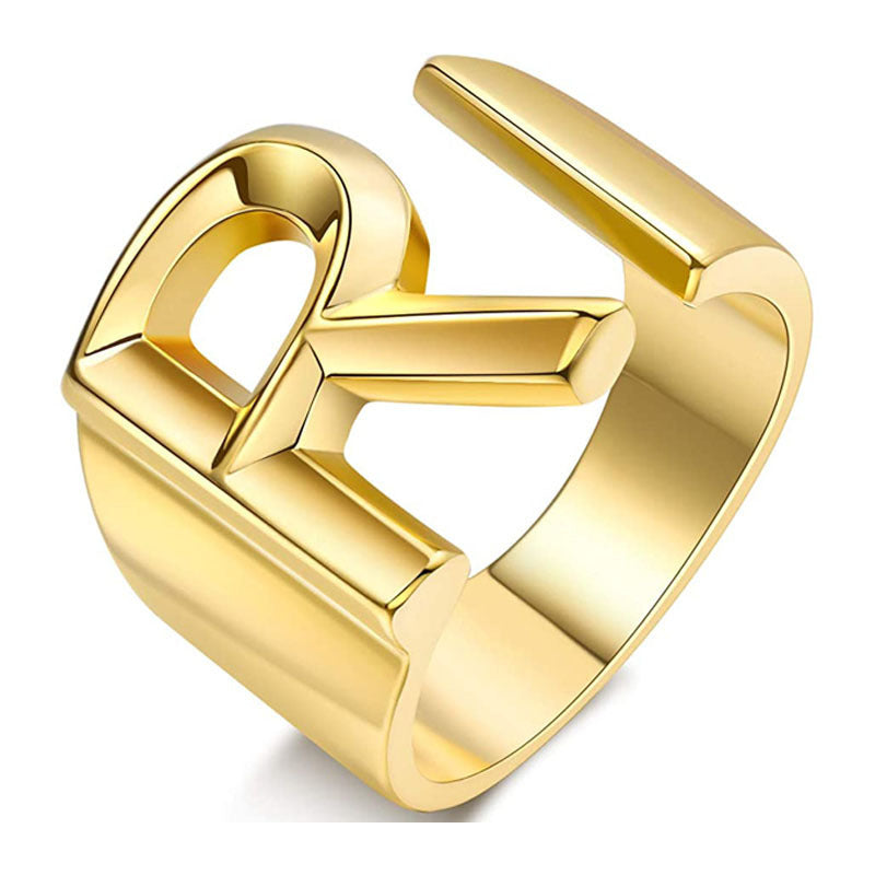 Miyukai Gold Letter Rings