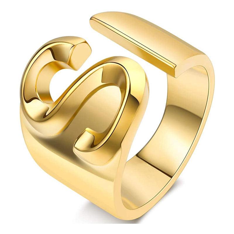 Miyukai Gold Letter Rings