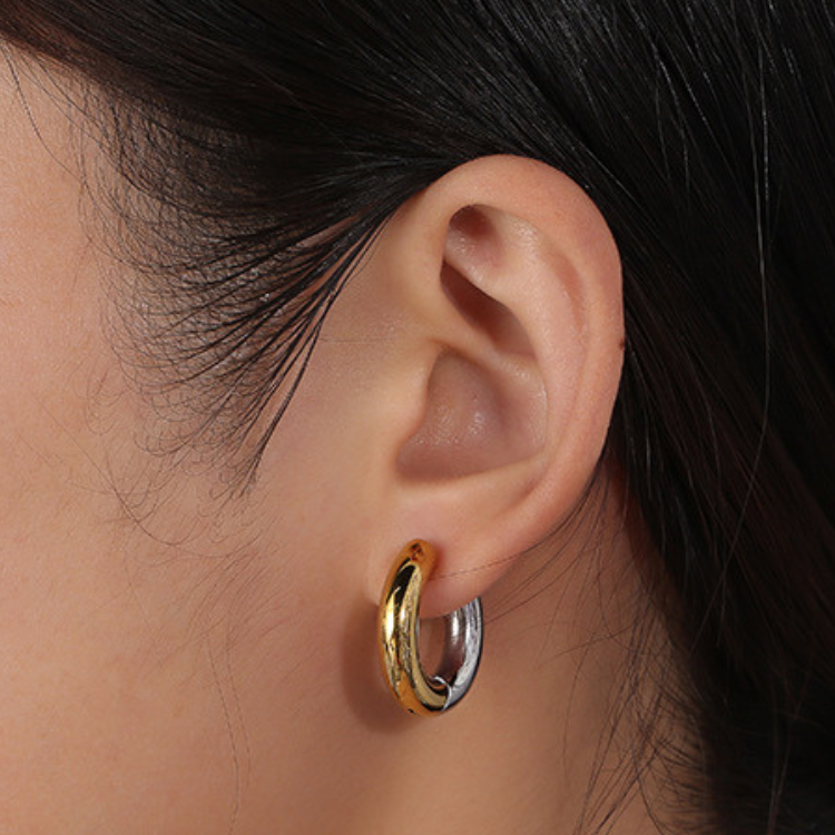 Radiant  Hoop Earrings - Gold & Silver