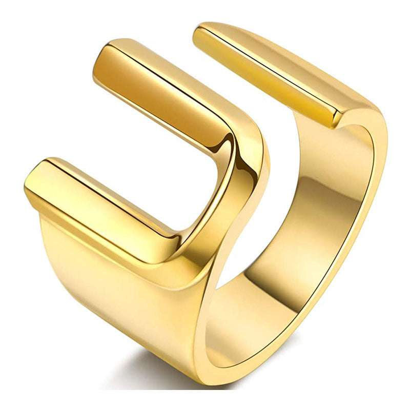 Miyukai Gold Letter Rings