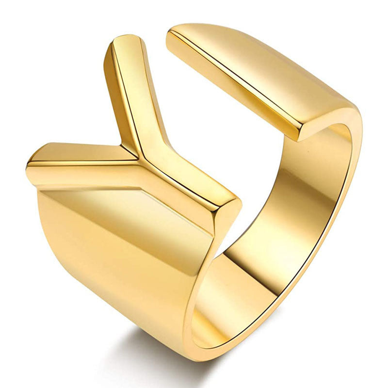 Miyukai Gold Letter Rings