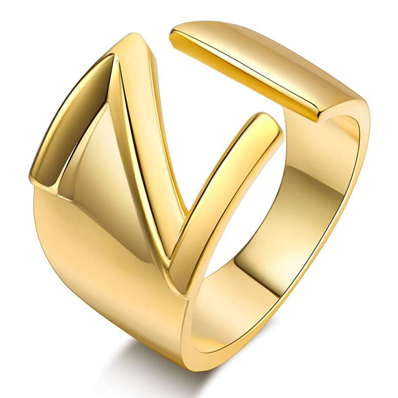 Miyukai Gold Letter Rings