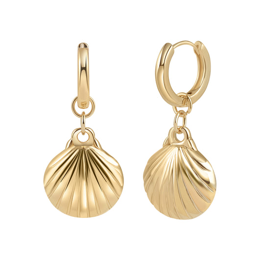 Stay Golden Shell Earrings