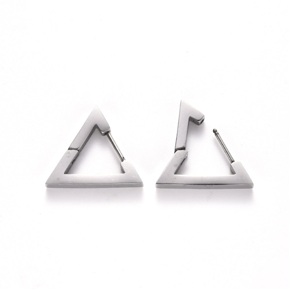 Triangle Huggie Earring Set