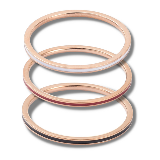 Minimalist Stainless Steel Stackable Ring Set