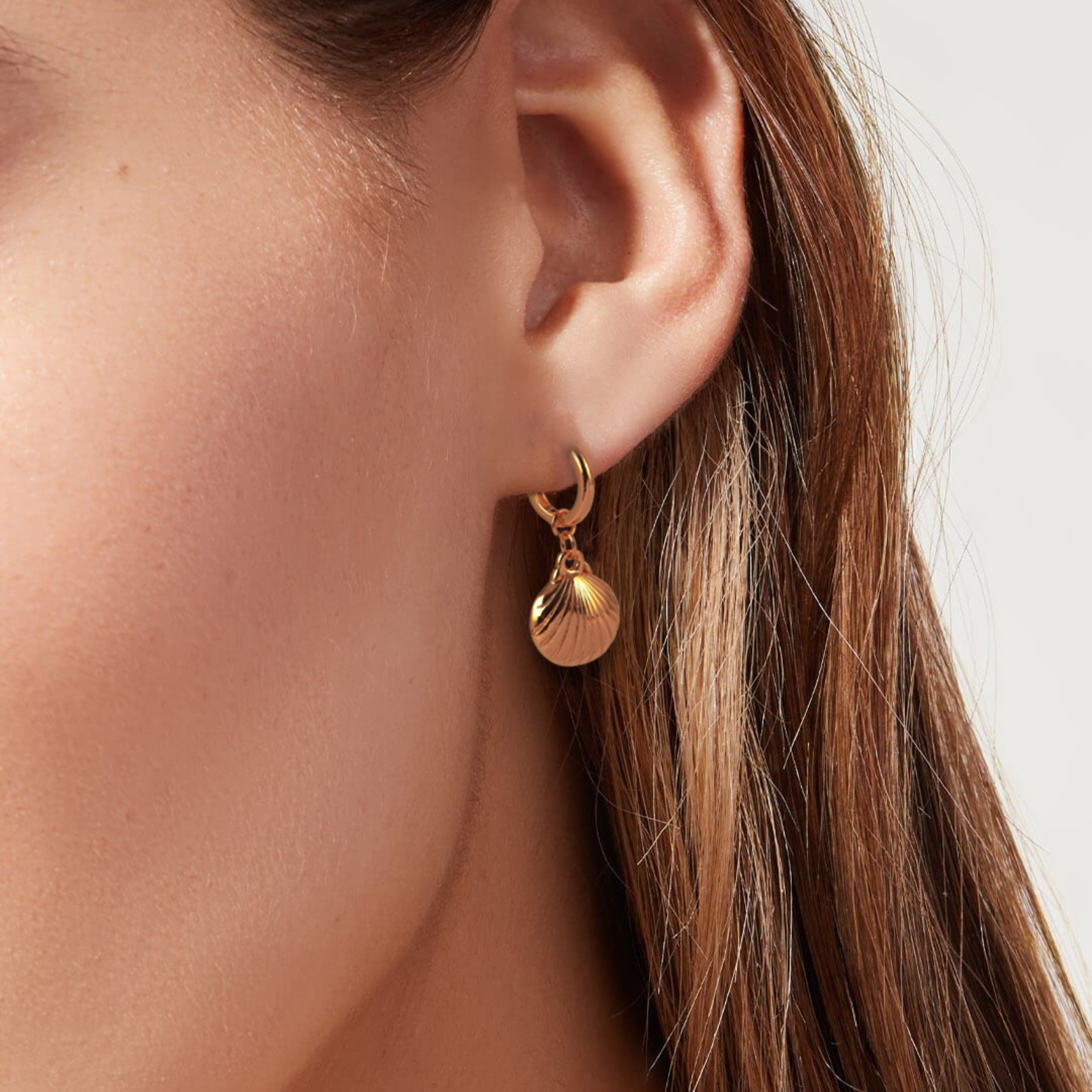 Stay Golden Shell Earrings