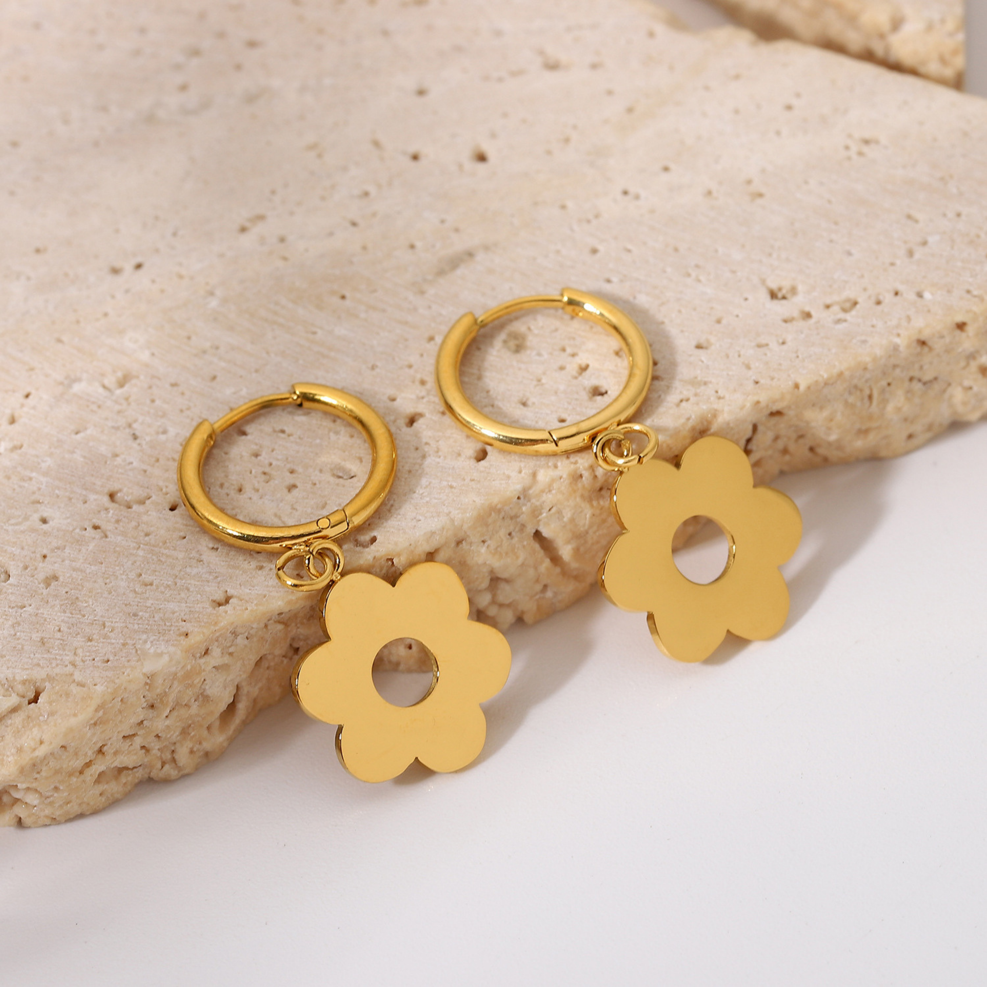 Stay Golden Flower Earrings