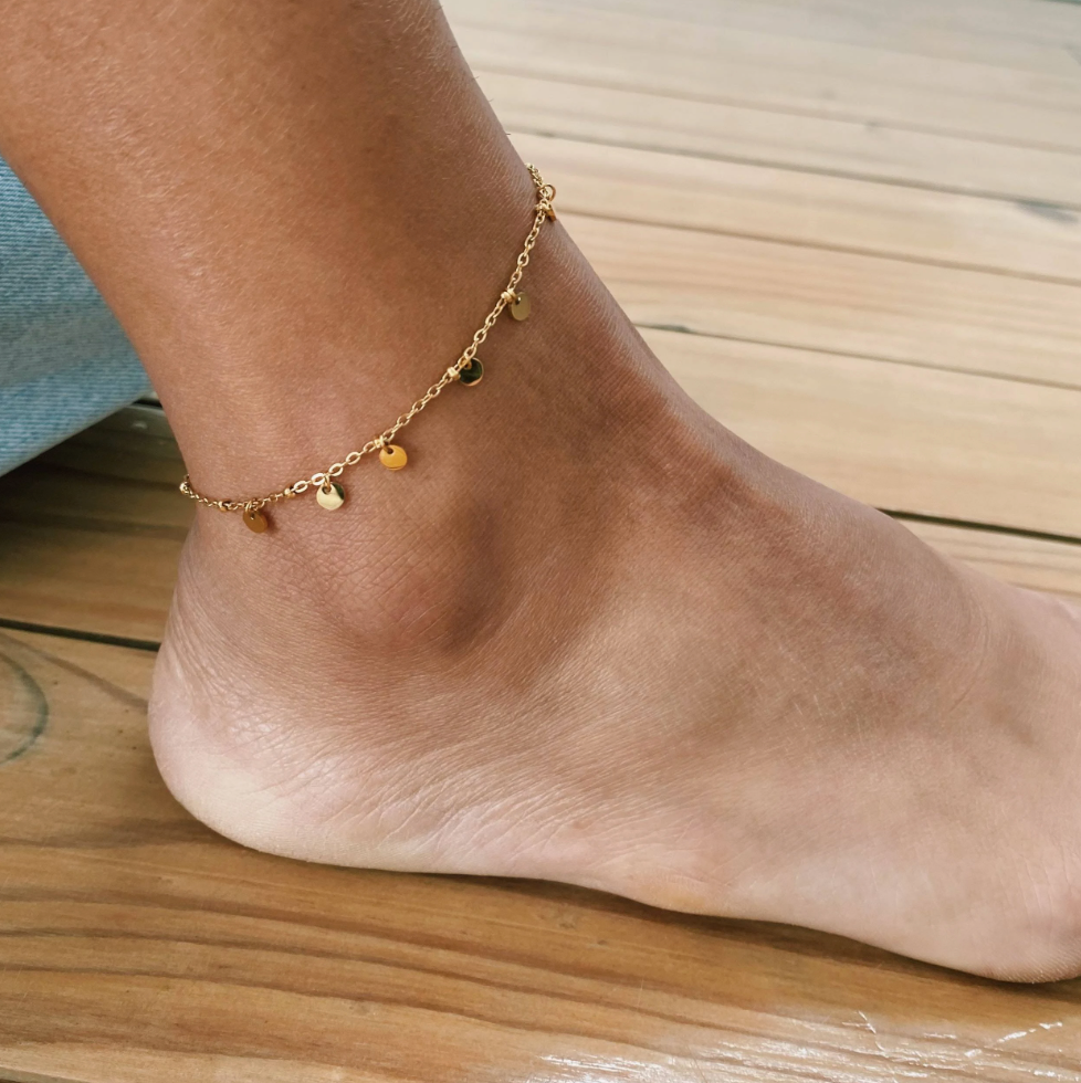 Minimalist Disc Anklet