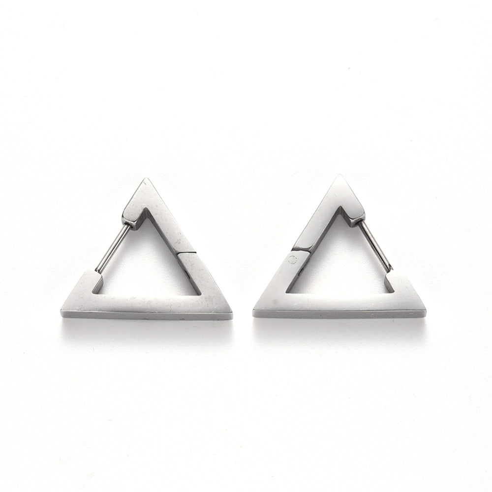 Triangle Huggie Earring Set